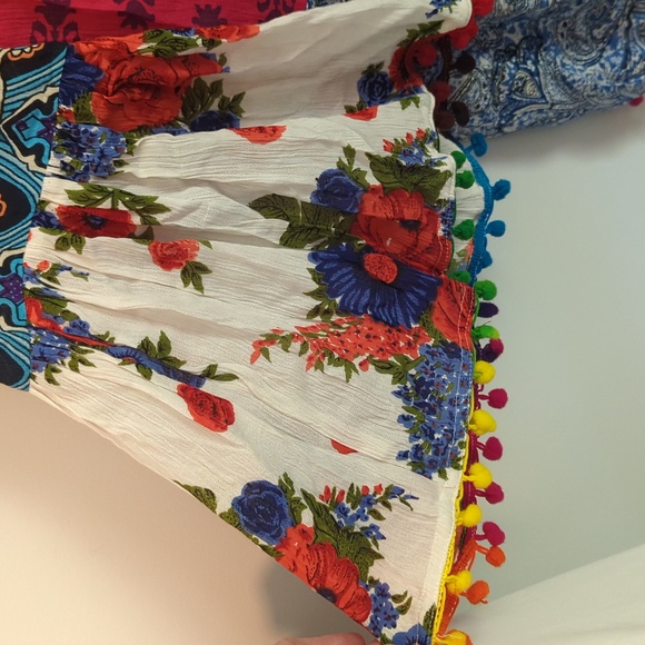 NWT Anandas patchwork fringed dress - Picture 4 of 5